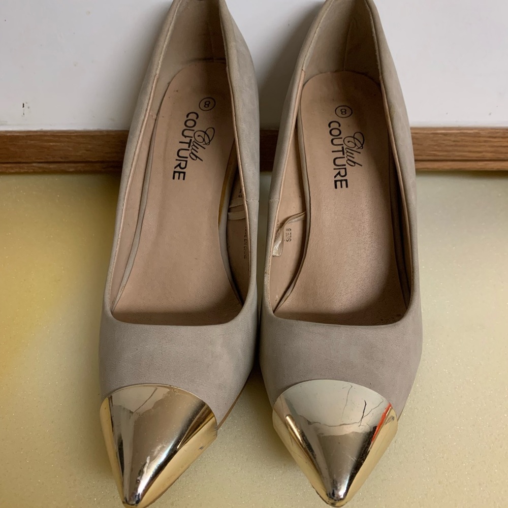 Metal tip heels